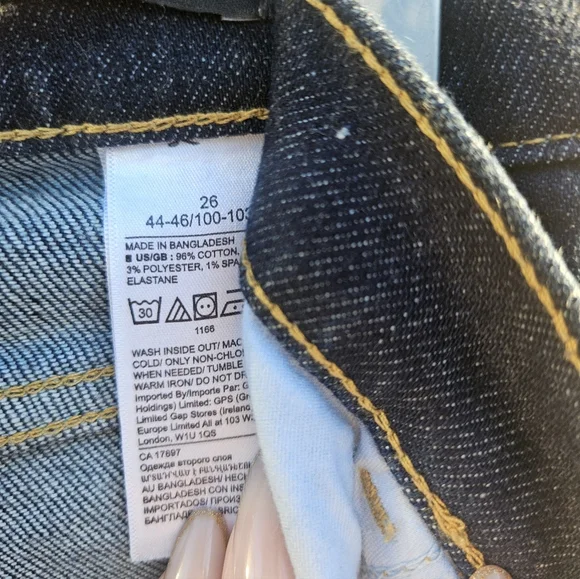 Banana Republic High Rise Wide Leg Crop Jeans Dark Wash Size 26 - Picture 8 of 9